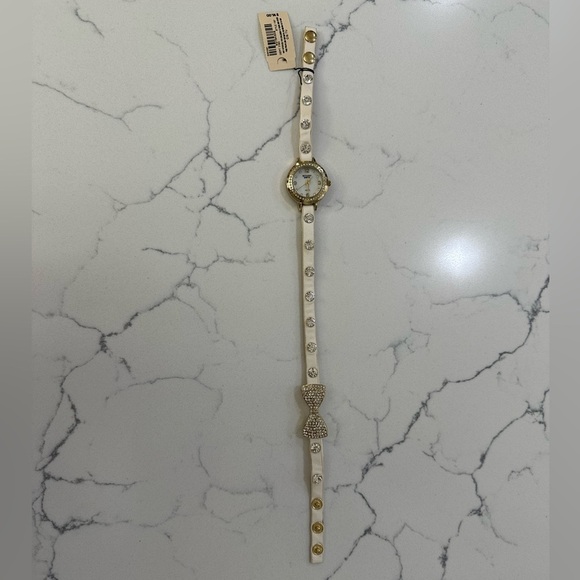 Bethany Mota Gold & Crème Women's Wrap around Watch - Picture 3 of 3